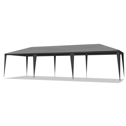 10'x30' Outdoor Party Tent With 8 Removable Sidewalls, Waterproof Canopy Patio Wedding Gazebo Black