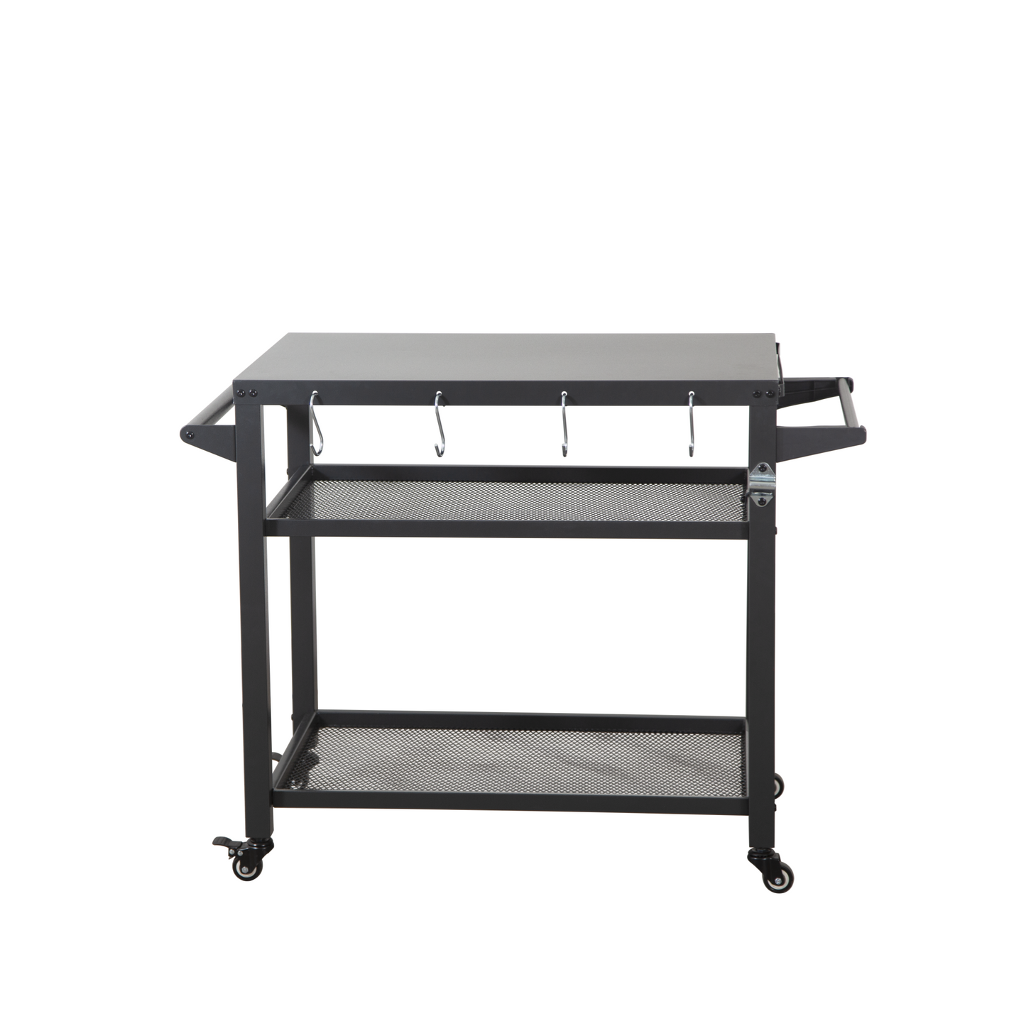 3-Shelf Outdoor Grill Table, Grill Cart Outdoor With Wheels, Pizza Oven Table And Food Prep Table, Blackstone Table With Propane Tank Hook, Grill Stand For Blackstone Griddle For Outside BBQ