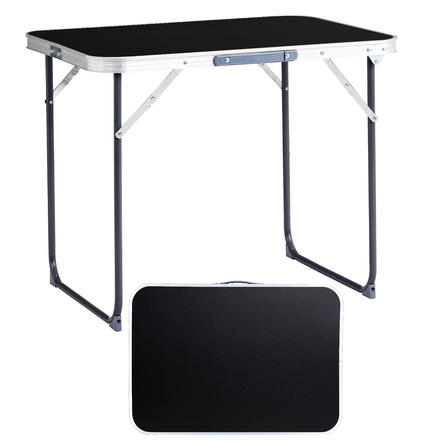 Table de camping pliante portable en aluminium 70 x 50 cm, légère pour pique-nique