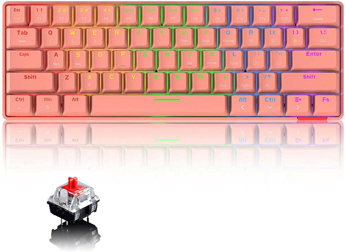 Clavier Gaming Mécanique Sans Fil Bluetooth RGB Compact