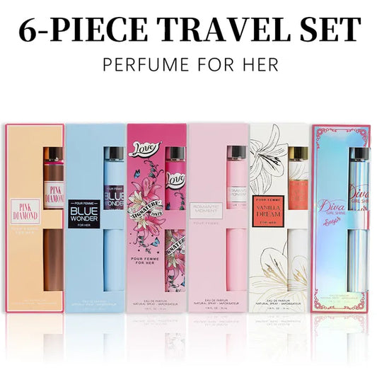 Coffret 6 Eaux de Parfum Femme - Voyage Longue Tenue