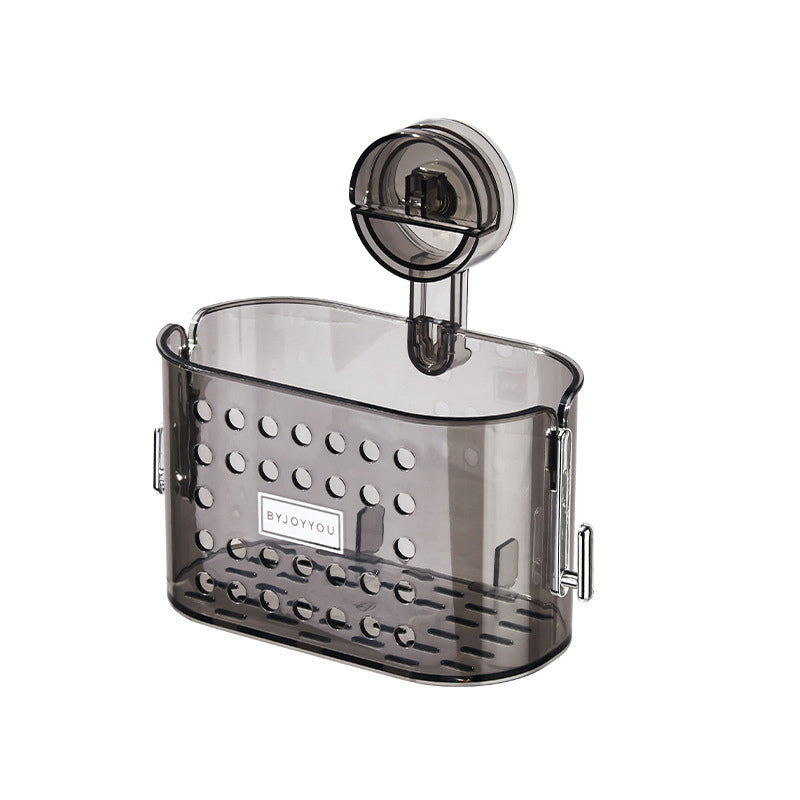 Bathroom storage box-transparent gray silver-1 piece