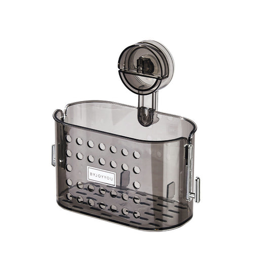 Bathroom storage box-transparent gray silver-1 piece