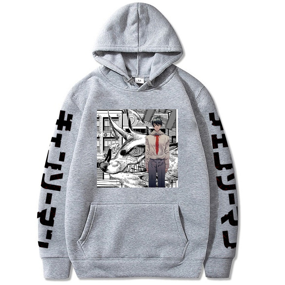 Chainsaw Man Printed Hooded Sweatshirt