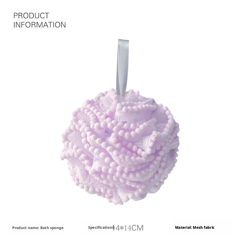 Cotton ball bath flower-purple-1 piece