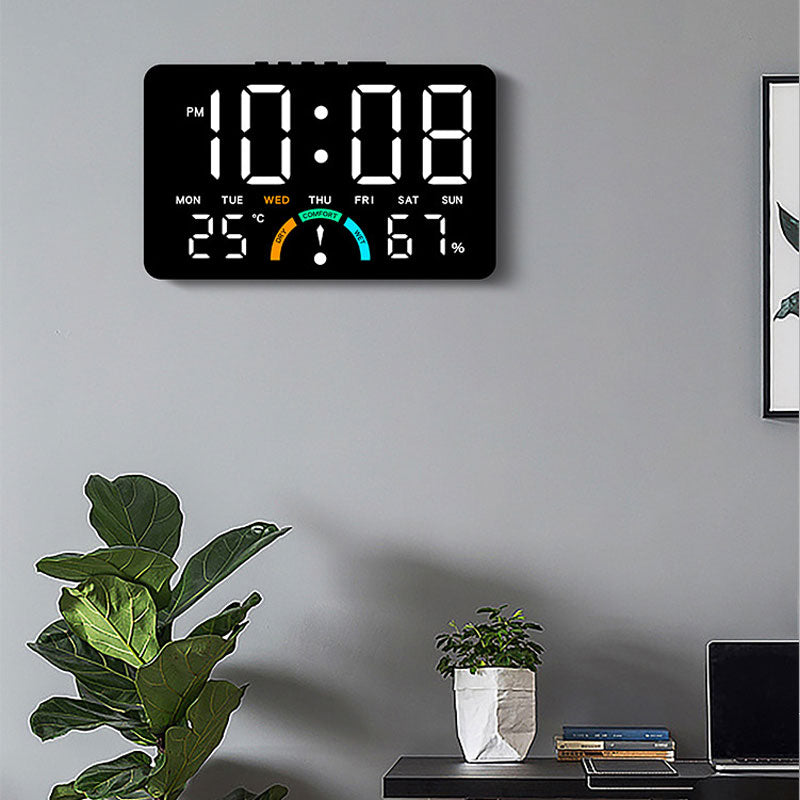 Digital Alarm Clock with Temperature & Humidity Display, Dual Alarm, Snooze