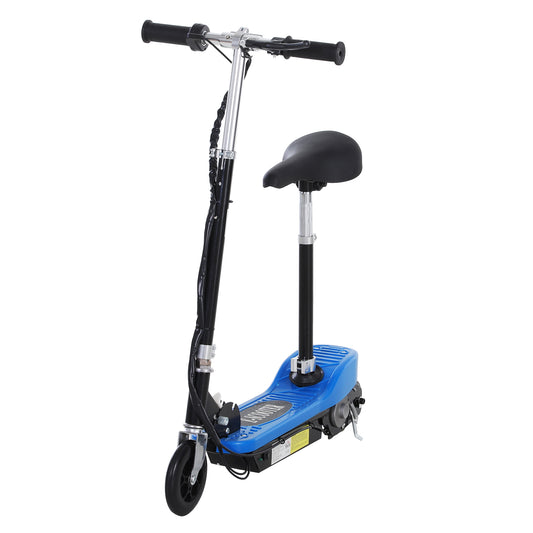 Foldable Electric Scooter For Kids 12V 120W W/Brake Kickstand -Blue