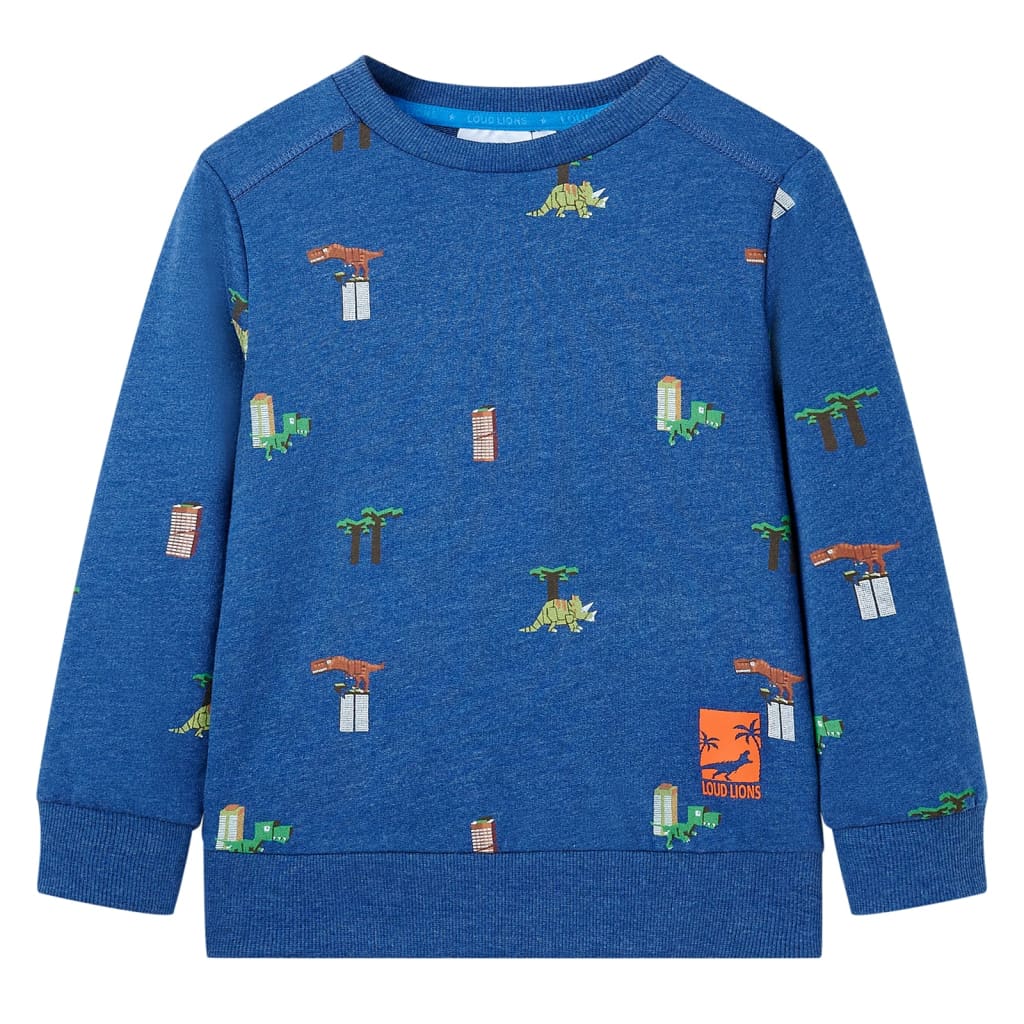 Children's Sweatshirt, Dark Blue Melange, Size 104 Children's Sweatshirt, Dark Blue Melange, Size 116