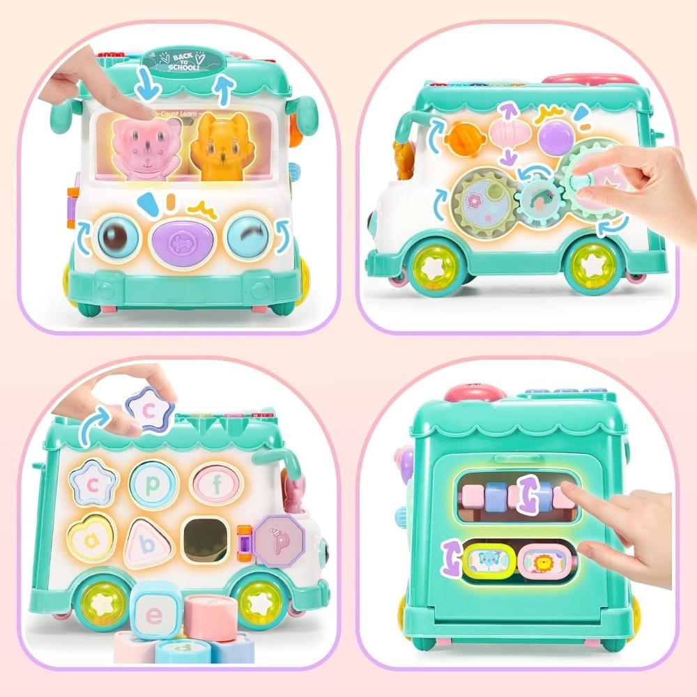 Bus d'Éveil Musical 6-en-1 pour Bébé