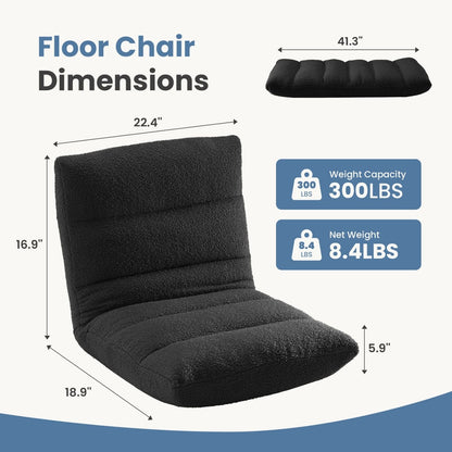 Chaise de Sol Réglable Mémoire de Forme - Convertible Lit