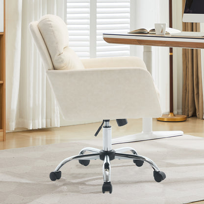 Tabouret Réglable en Hauteur Simili Cuir - Base Noire
