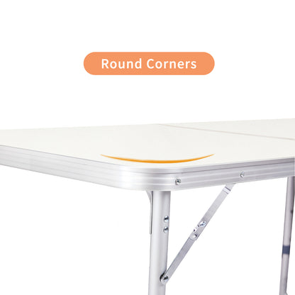 6ft 180 - 60cm Aluminum Alloy Folding Table Portable Foldable Desk For Camping P