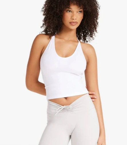 Yoga Outfit With Built-in Pads Halter Tank Top  High-Rise Bare-Skin Quick-Dry Flared Workout Pants