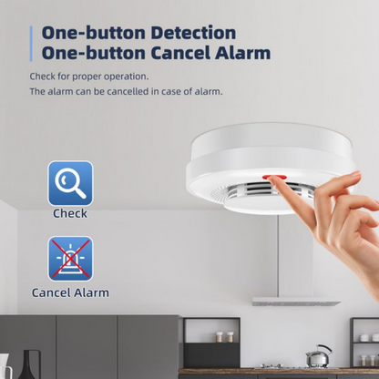 Détecteur de Fumée Connecté WiFi Tuya - Alerte App