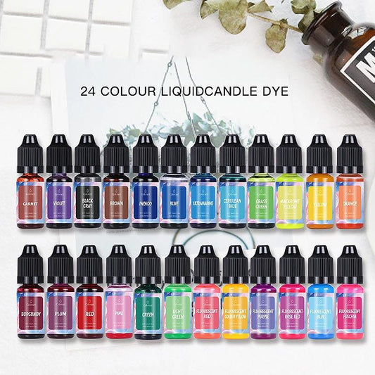 24Colors Candle Pigment Colorant Coloring Agent For DIY Candle Soap Bath Bomb-Candle-Dye-24Pcs-300603