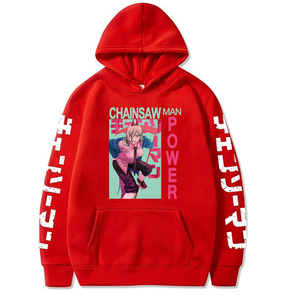 Chainsaw Man Printed Hooded Sweatshirt
