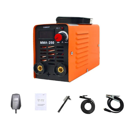 250A Welder Inverter Welding Machine 220V IGBT Electric LCD Welder with Electrode Holder Mask Welding Reds Mini Welder DIY Kits