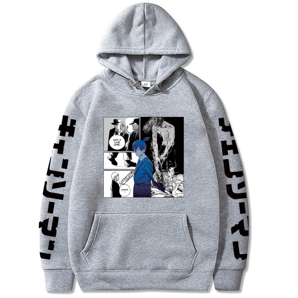 Chainsaw Man Printed Hooded Sweatshirt