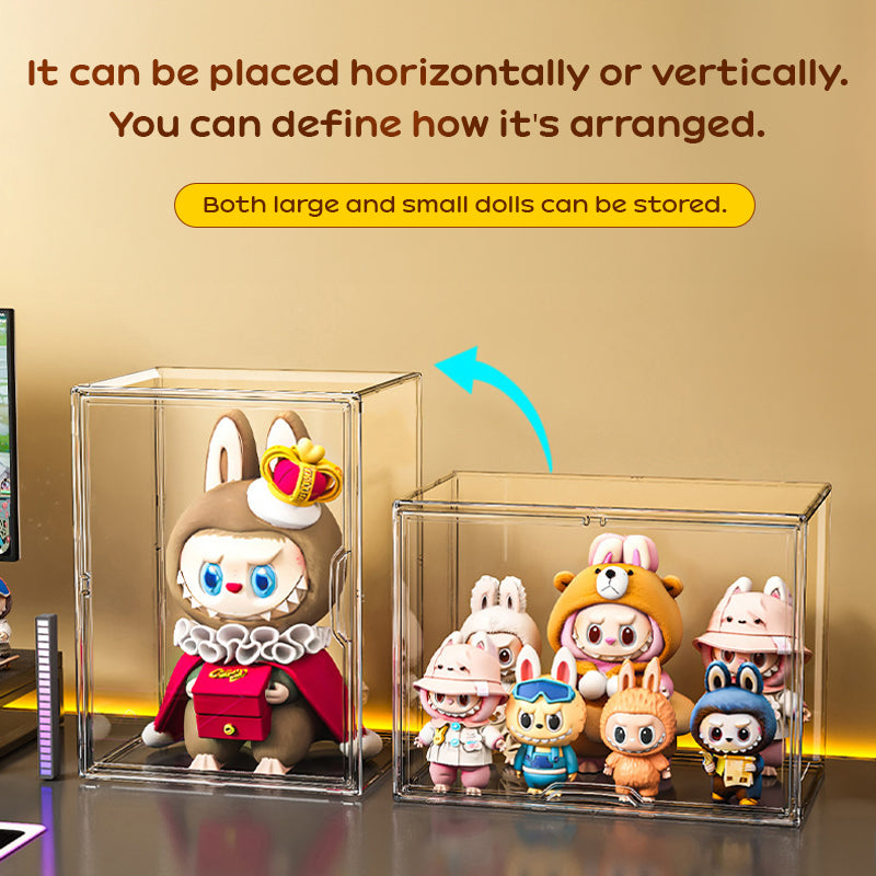 Foldable Magnetic Acrylic Case - Display & Protect Action Figures, Funko Pops, Blind Box Toys