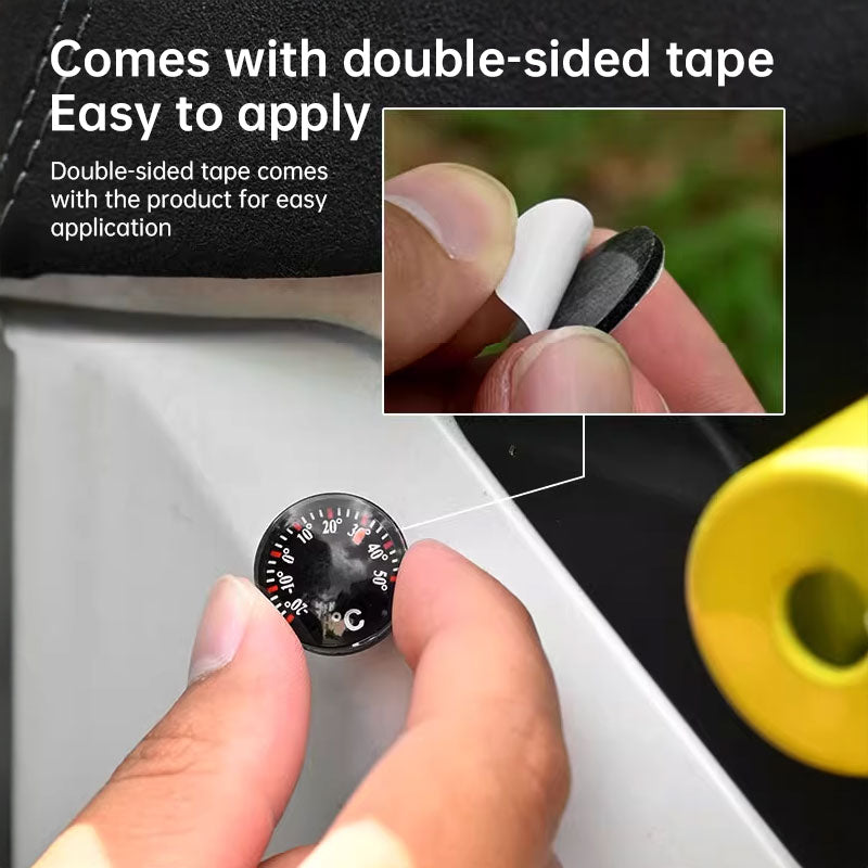 Practical mini round thermometer, plastic waterproof dial, 20mm scale, high-precision, for office.