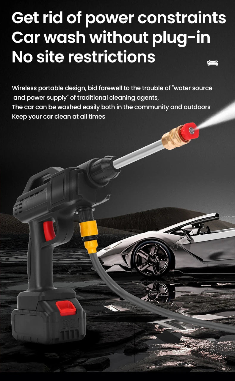 600W 30BAR Cordless High Pressure Cleaner Washer Garden Spray Water Gun Wash Water Cleaning Machine for Makita 18V Battery