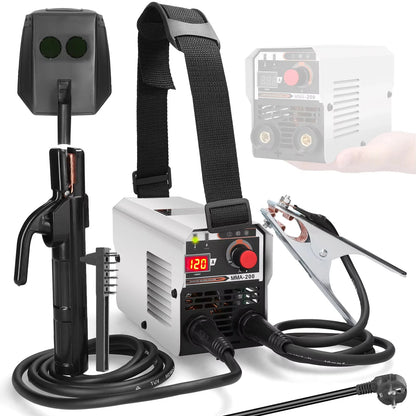 250A Welder Inverter Welding Machine 220V IGBT Electric LCD Welder with Electrode Holder Mask Welding Reds Mini Welder DIY Kits