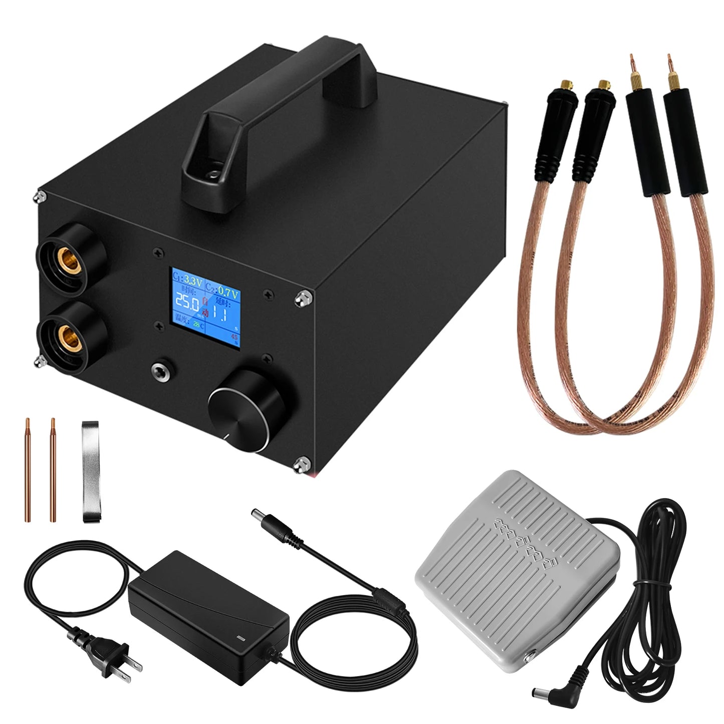 250A Welder Inverter Welding Machine 220V IGBT Electric LCD Welder with Electrode Holder Mask Welding Reds Mini Welder DIY Kits