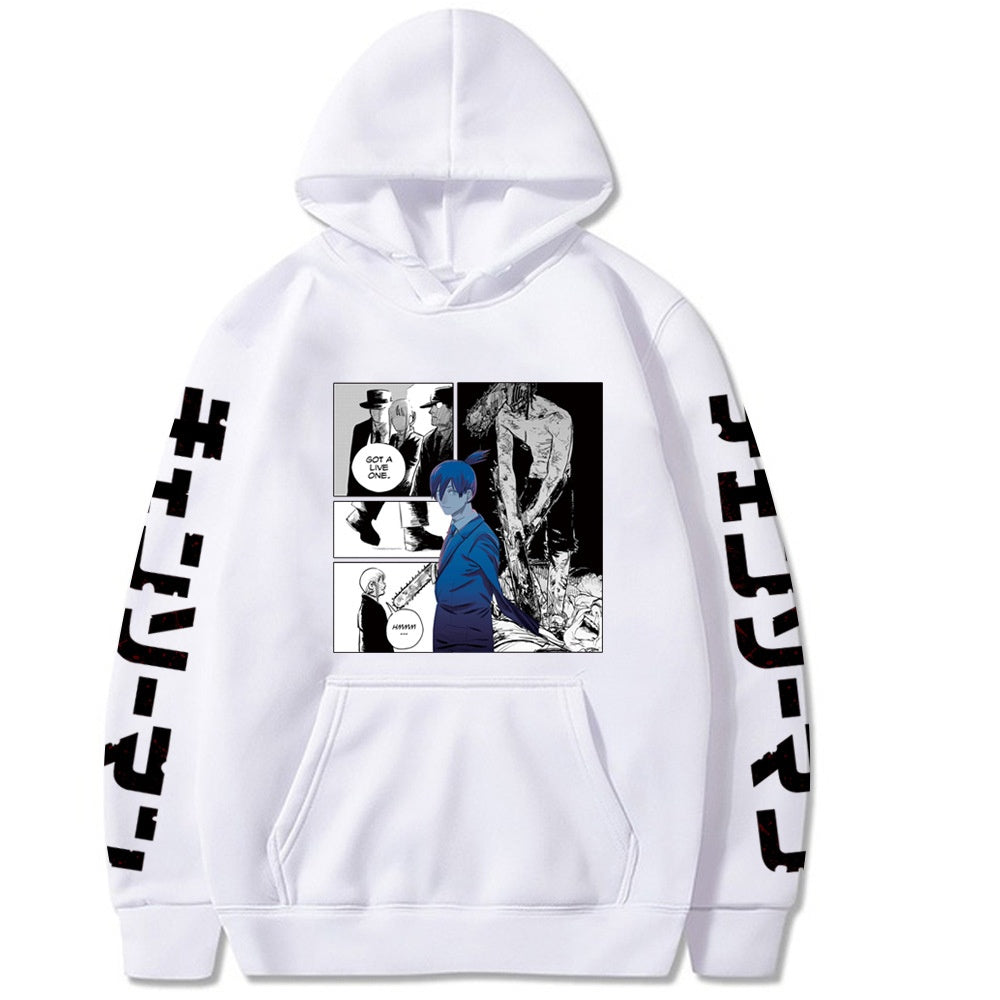 Chainsaw Man Printed Hooded Sweatshirt