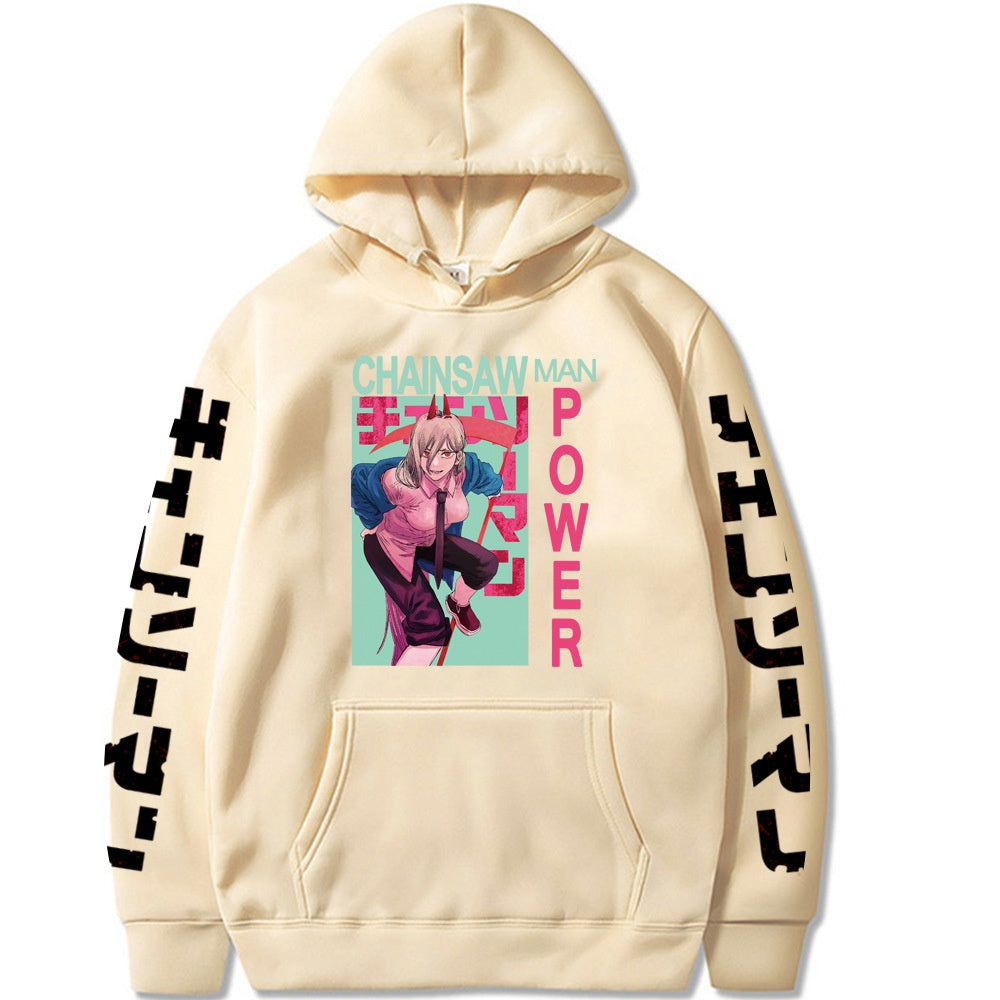 Chainsaw Man Printed Hooded Sweatshirt