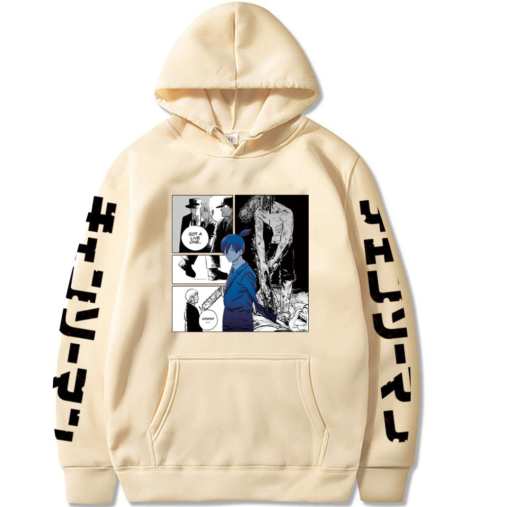 Chainsaw Man Printed Hooded Sweatshirt