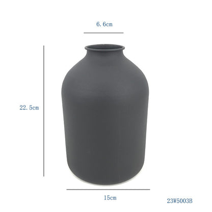 Matte Black Metal Vase: For Dried Flowers, Wedding Gifts, and Home Decor