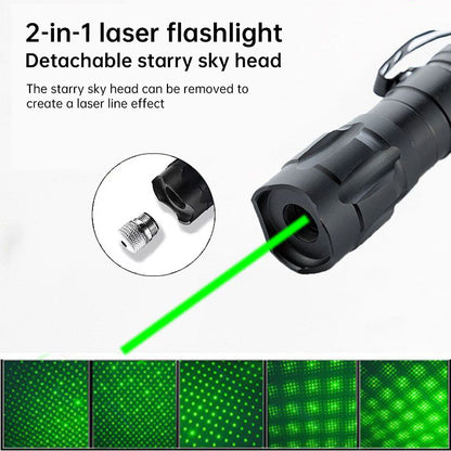 Mini 2-in-1 Portable Green Laser Pointer & LED Training Torch – Interactive Bright Light Pen Toy for Cats and Pets