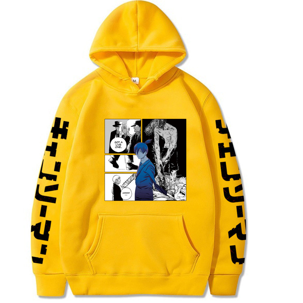 Chainsaw Man Printed Hooded Sweatshirt