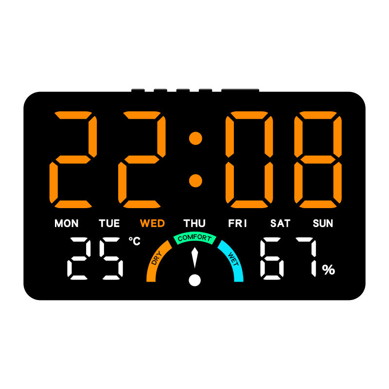 Digital Alarm Clock with Temperature & Humidity Display, Dual Alarm, Snooze
