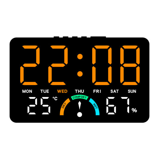 Digital Alarm Clock with Temperature & Humidity Display, Dual Alarm, Snooze
