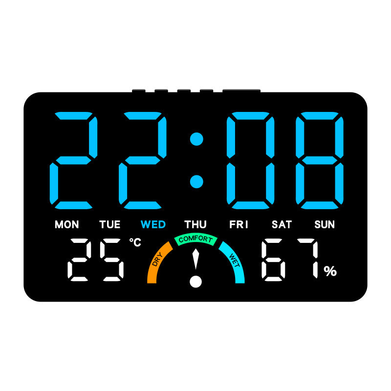 Digital Alarm Clock with Temperature & Humidity Display, Dual Alarm, Snooze
