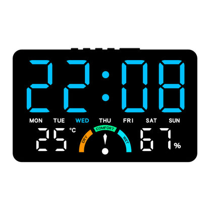 Digital Alarm Clock with Temperature & Humidity Display, Dual Alarm, Snooze