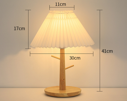 Pleated Vintage Lamp Nordic Bedroom Living Room Simple Modern Home Cozy Creative Bedside Lamp