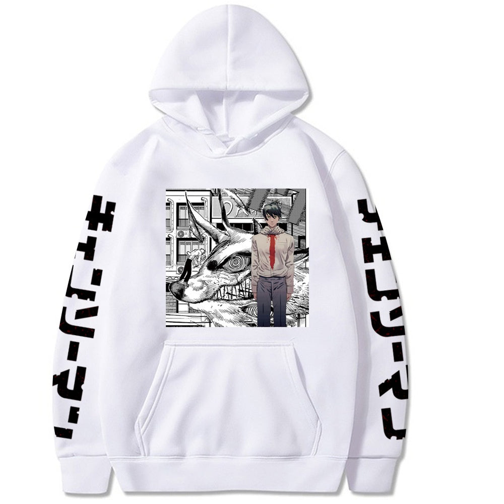 Chainsaw Man Printed Hooded Sweatshirt
