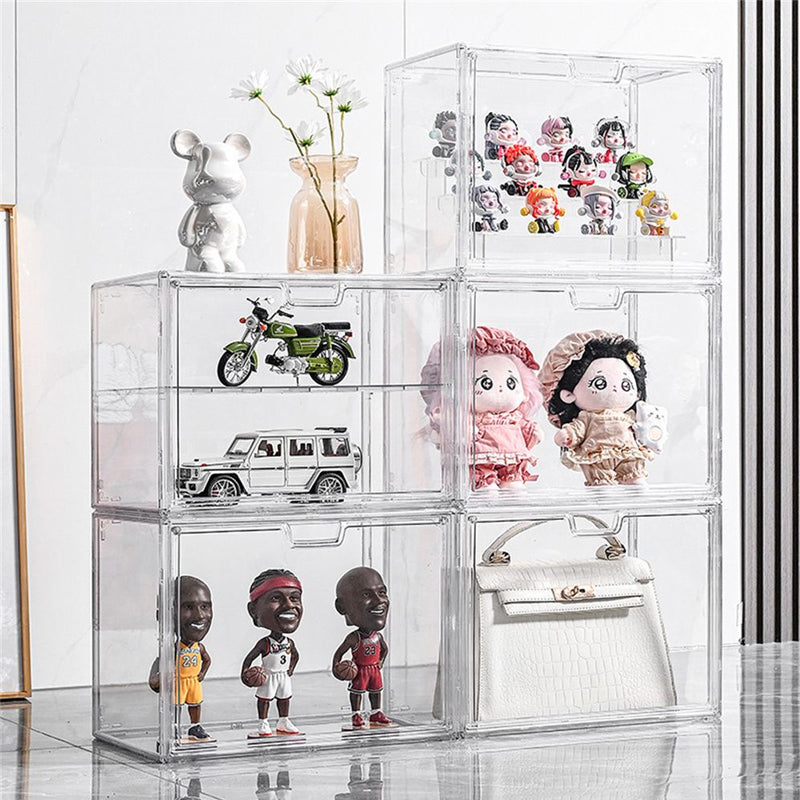Foldable Magnetic Acrylic Case - Display & Protect Action Figures, Funko Pops, Blind Box Toys