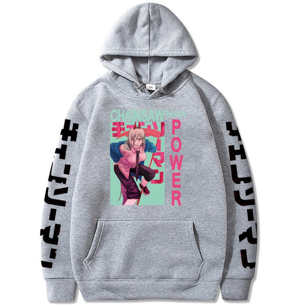 Chainsaw Man Printed Hooded Sweatshirt