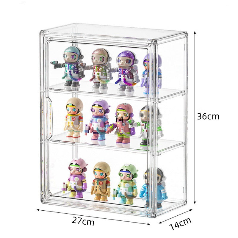 Foldable Magnetic Acrylic Case - Display & Protect Action Figures, Funko Pops, Blind Box Toys