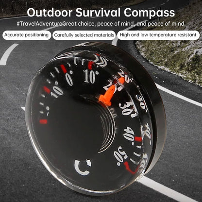 Practical mini round thermometer, plastic waterproof dial, 20mm scale, high-precision, for office.