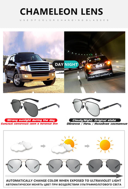 2022 New Trend Quality Titanium Alloy Sunglasses Polarized Men Photochromic Sun Glasses Women Pilot Mirror Shades Oculos De Sol