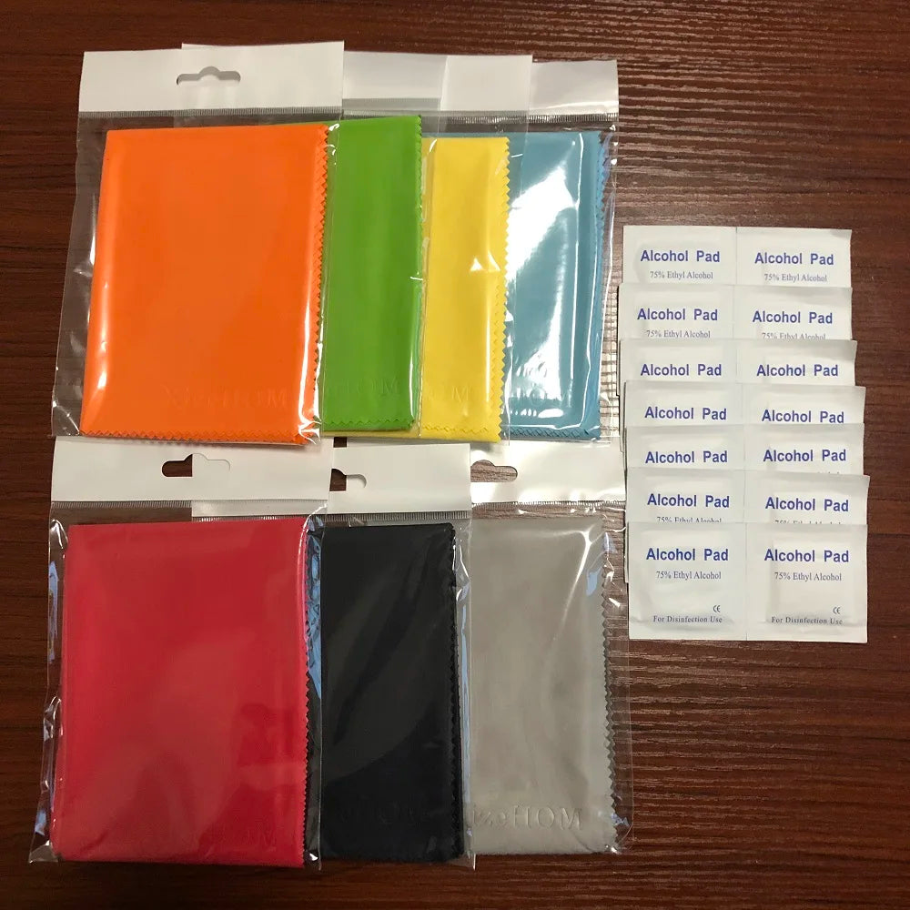 XizeHOM  (40*40cm/2pcs) Large Microfiber Cleaning Cloth for All Eyeglasses, Glasses, Camera Lenses ，screen(5 color)