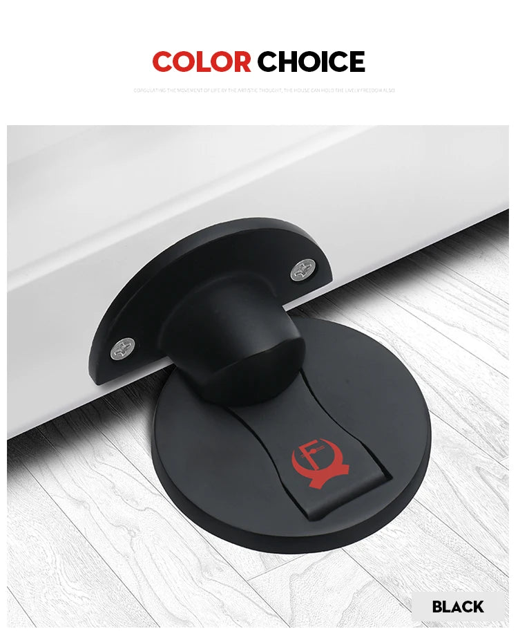 KAK Magnetic Door Stops 304 Stainless Steel Door Stopper Hidden Door Holders Catch Floor Nail-free Doorstop Furniture Hardware