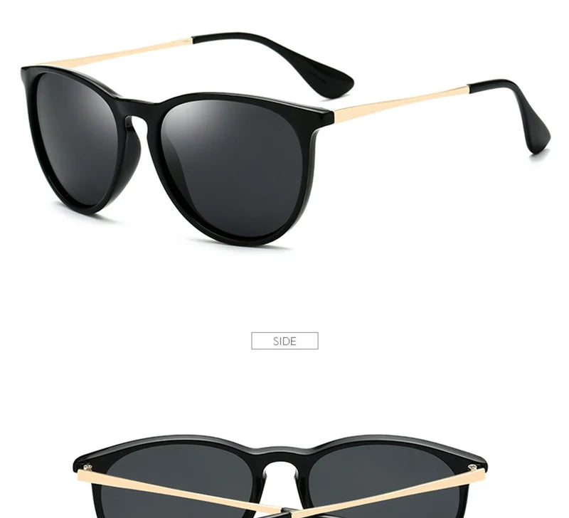 Psacss NEW Classic Round Polarized Sunglasses Men Women Vintage High Quality Brand Designer Male Fashion Retro Sun Glasses UV400