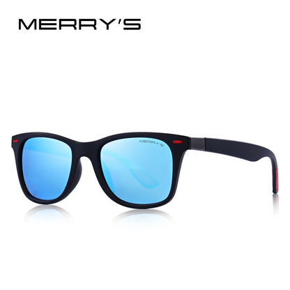 MERRYS DESIGN Men Women Classic Retro Rivet Polarized Sunglasses Lighter Design Square Frame 100% UV Protection S8508