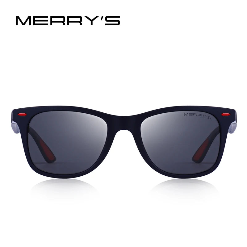 MERRYS DESIGN Men Women Classic Retro Rivet Polarized Sunglasses Lighter Design Square Frame 100% UV Protection S8508