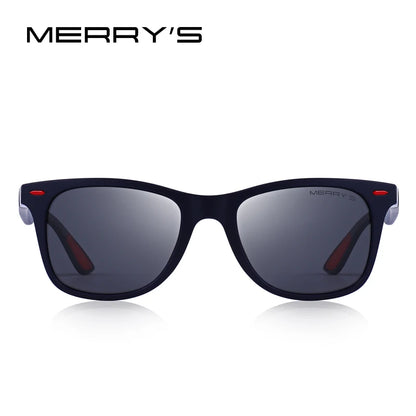 MERRYS DESIGN Men Women Classic Retro Rivet Polarized Sunglasses Lighter Design Square Frame 100% UV Protection S8508